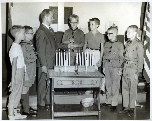 Boy Scout Troop 337 Ceremony 1961